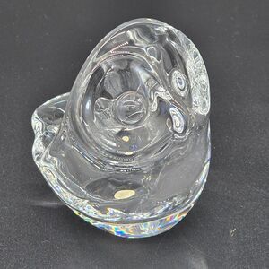 Vintage Art Vannes Crystal Owl Art Glass France Pipe Holder Trinket Dish